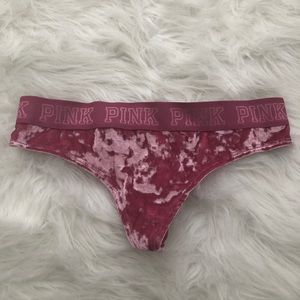 PINK/Victoria’s Secret Velvet Dark Pink Thong